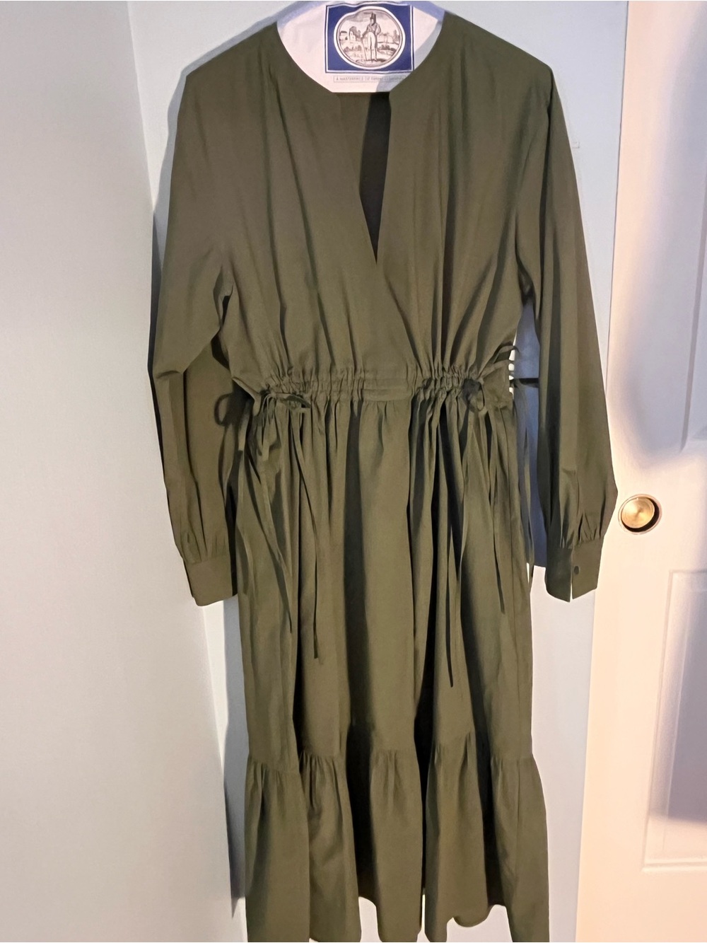 Rails Olive Green Long Sleeve Maxi Dress